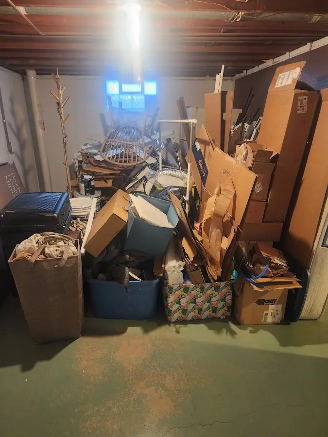 Roll-off dumpster container at job site for 15 Yard Dumpster Rental in Gettysburg